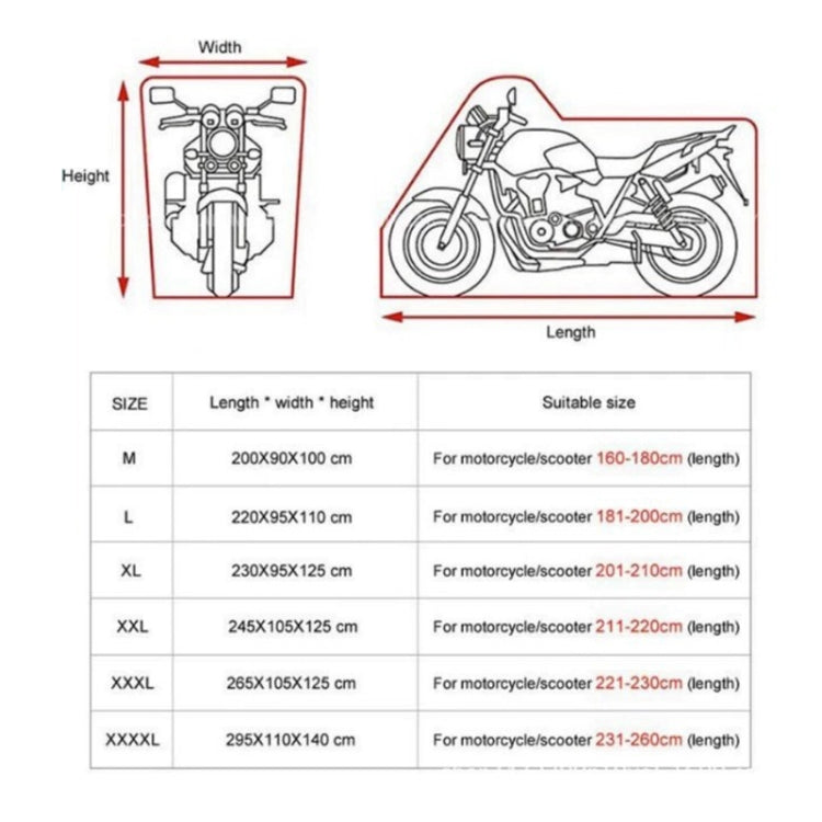 Motorcycle Rain Sun Protection Cover Oxford Cloth Dustproof With Anti-theft Buckle, Size: XXXXL - Raincoat by buy2fix | Online Shopping UK | buy2fix