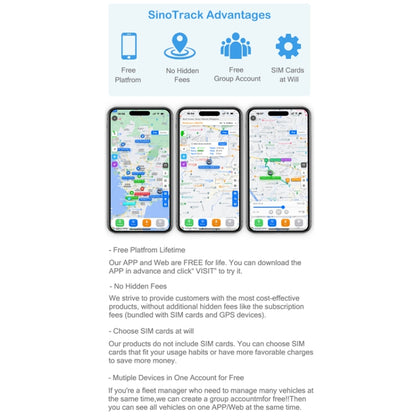 SinoTrack 4G+2G GPS Car Motorcycle Tracking Anti-theft Locator, Specifications: Standard+Relay - Car Tracker by SinoTrack | Online Shopping UK | buy2fix