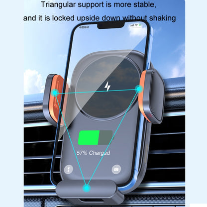 Car Wireless Charging Outlet Navigation Mobile Phone Holder(Single Hook Type) - Wireless Charger Holders by buy2fix | Online Shopping UK | buy2fix