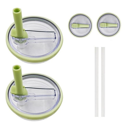 For Stanley 40oz Adventure Quencher Transparent Straw Lid Replacement Parts, Spec: 4pcs /Set Green - Vacuum Thermoses & Cups by buy2fix | Online Shopping UK | buy2fix