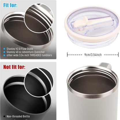 For Stanley 40oz Adventure Quencher Transparent Straw Lid Replacement Parts, Spec: White - Vacuum Thermoses & Cups by buy2fix | Online Shopping UK | buy2fix