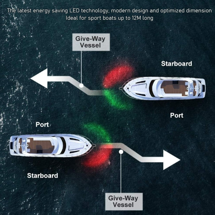 Marine Navigation Warning Light Signal LED Yacht Light, Color: Silver Shell Red - Marine Accessories & Parts by buy2fix | Online Shopping UK | buy2fix