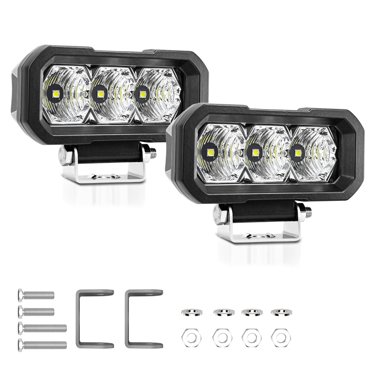 E23 40W 9V-30V 5 Inch Waterproof 3-Eye Headlight(Spotlight White Light) - Work Lights by buy2fix | Online Shopping UK | buy2fix