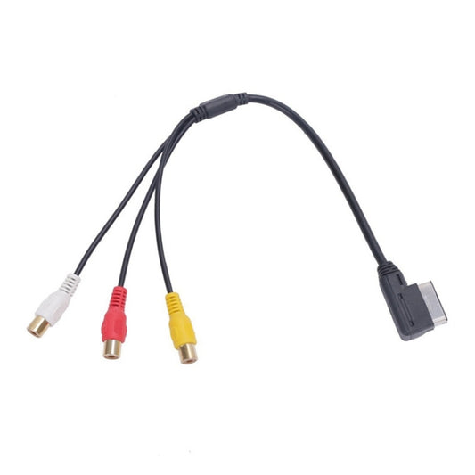 For Audi A6L / A8 / A5 / Q5 / Q7 / A1 AMI AUX 3RCA Lotus Input Cable - DIY Cables by buy2fix | Online Shopping UK | buy2fix