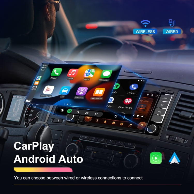 4+64G For Volkswagen Touareg 7-Inch Car WiFi Player Android 13 System Support CarPlay/Android Auto With AHD Camera and Mic - Car Monitor by buy2fix | Online Shopping UK | buy2fix