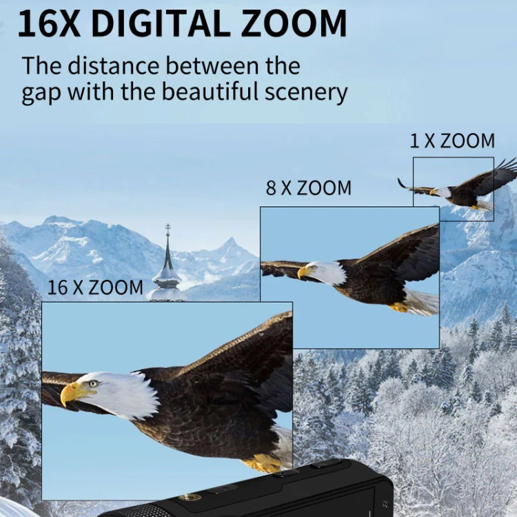 16MP 16X Digital Zoom Vlogging Camera Video Camcorder with 2.4 Inch Flip Screen, Spec: Standard US Plug - Video Cameras by buy2fix | Online Shopping UK | buy2fix