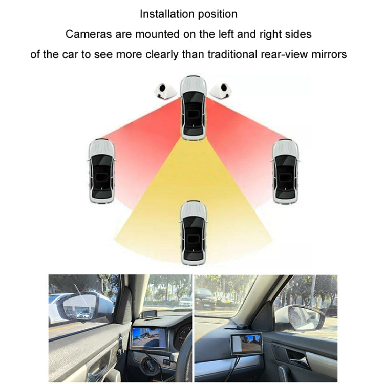 Punch-Free Car Imaging Side View Blind Spot Car Universal Night Vision Camera, Specifications: AHD1080P Silver - Rear View Cameras by buy2fix | Online Shopping UK | buy2fix