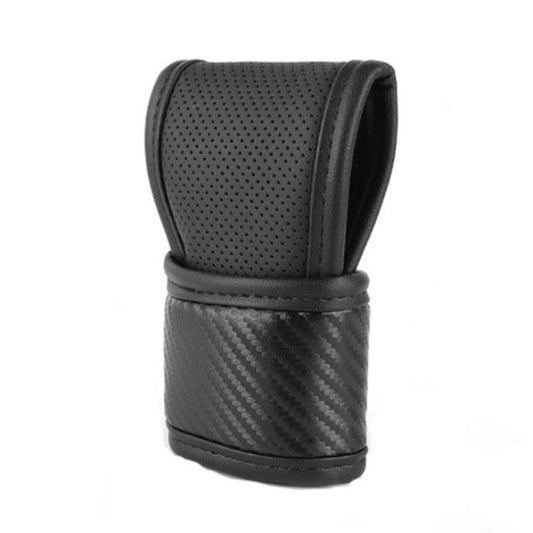 Car Automatic Universal Perforated Breathable Cowhide Side Opening Shift Cover, Style: A-Black - Shift Knob by buy2fix | Online Shopping UK | buy2fix