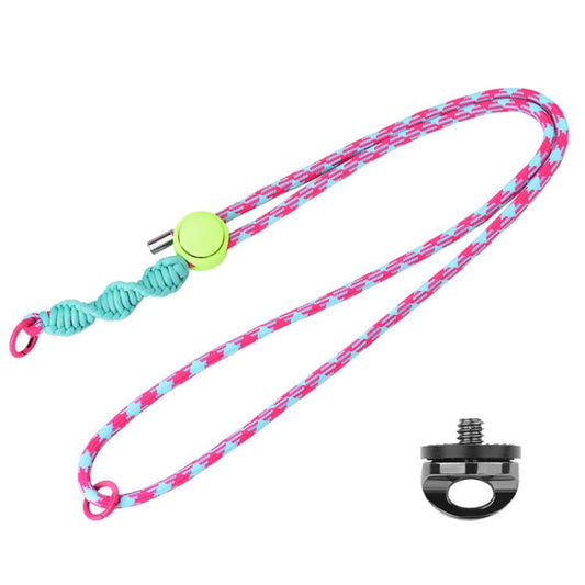 BRDRC Sport Camera Lanyard With 1/4 Inch Screw Anti-Lost Crossbody Lanyard(Pink Blue Green) - Camera Strap by BRDRC | Online Shopping UK | buy2fix