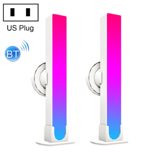 2pcs/box RGB Desktop Background Music Rhythm Pickup Ambient Light, Version: Bluetooth(US Plug) - Novelty Lighting by buy2fix | Online Shopping UK | buy2fix