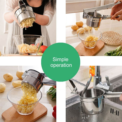 Potato Fruit Vegetable Manual Press Juicer Stainless Steel Crusher Squeezer - Stirrer & Squeezer by buy2fix | Online Shopping UK | buy2fix