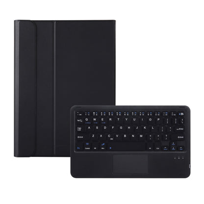 AK10-A 2 in 1 Detachable Bluetooth Keyboard + Lambskin Texture TPU Protective Leather Tablet Case with Touchpad & Holder for Lenovo Qitian K10 TB-X6C6X(Black) - Lenovo Keyboard by buy2fix | Online Shopping UK | buy2fix