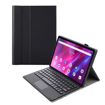 AK10-A 2 in 1 Detachable Bluetooth Keyboard + Lambskin Texture TPU Protective Leather Tablet Case with Touchpad & Holder for Lenovo Qitian K10 TB-X6C6X(Black) - Lenovo Keyboard by buy2fix | Online Shopping UK | buy2fix