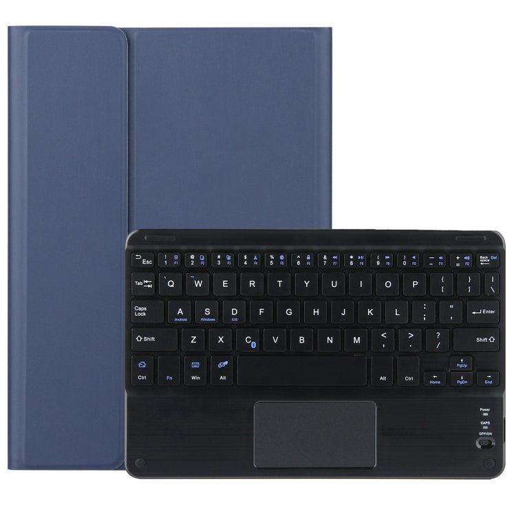 M10-C 2 in 1 Removable Bluetooth Keyboard + Leather Tablet Case with Touchpad & Holder for Lenovo Tab M10 TB-X505X (Dark Blue) - Lenovo Keyboard by buy2fix | Online Shopping UK | buy2fix