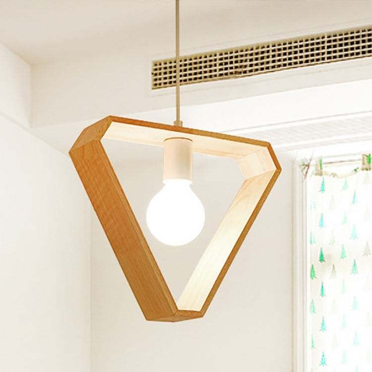 Home Decoration Personality Creative Simple Solid Wood Geometric Pendant Lights (Triangle) - Celling Lights & Chandeliers by YWXLight | Online Shopping UK | buy2fix