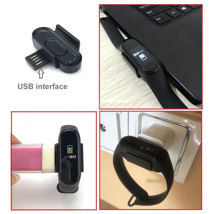 For Xiaomi Mi Band 4 Charger Charging Dock Base Stand Holder with 1m Charging Cable(Black) - Charger by buy2fix | Online Shopping UK | buy2fix