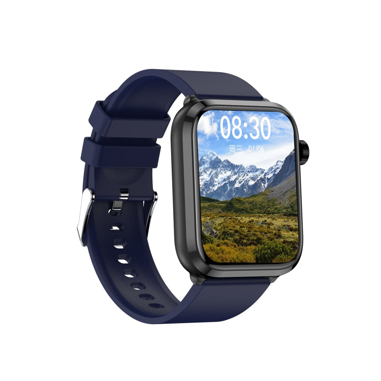 ET210 1.91 inch IPS Screen IP67 Waterproof Silicone Band Smart Watch, Support Body Temperature Monitoring / ECG (Dark Blue) - Smart Watches by buy2fix | Online Shopping UK | buy2fix