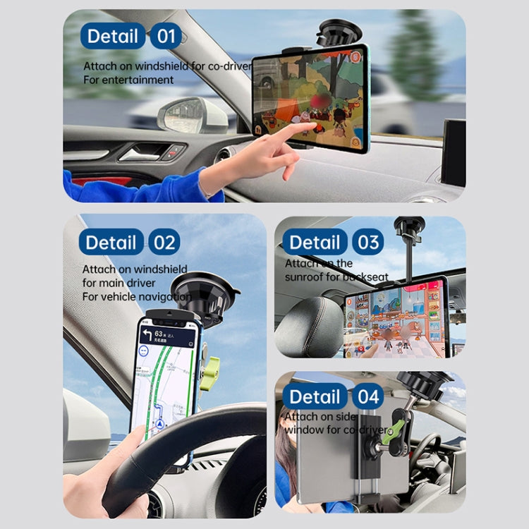 UBA-P1 Car Flexible Tablet Suction Cup Clamp Holder without Remote Control -  by buy2fix | Online Shopping UK | buy2fix