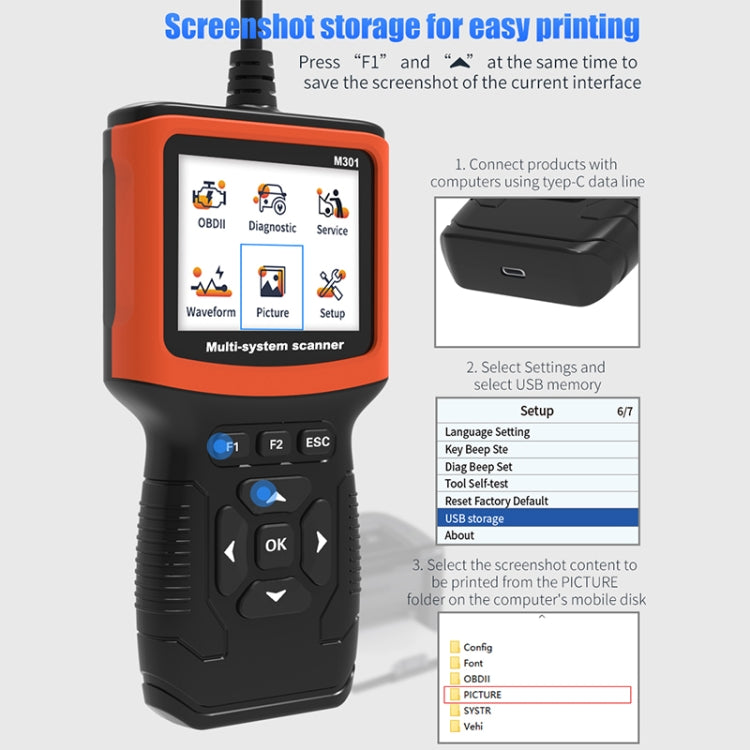 M301 9-18V OBD2 Car Code Reader Scanner Fault Detector - Code Readers & Scan Tools by buy2fix | Online Shopping UK | buy2fix