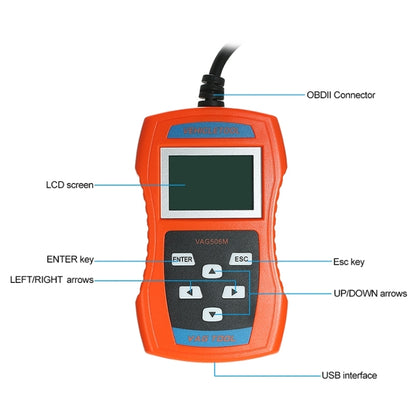 VAG506M Car Mini Code Reader OBD2 Fault Detector Diagnostic Tool, Southern European Version - Code Readers & Scan Tools by buy2fix | Online Shopping UK | buy2fix