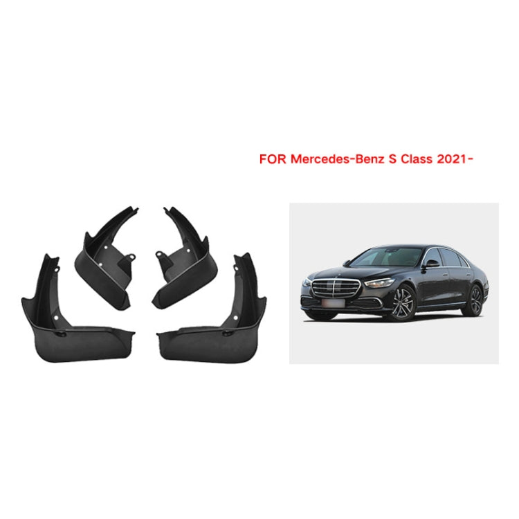 For Mercedes-Benz S-class 2022 4pcs/Set Car Auto Soft Plastic Splash Flaps Fender Guard - Mudguards by buy2fix | Online Shopping UK | buy2fix