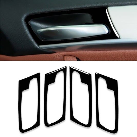 4pcs Set For BMW X5 E70 2008-2014 Car Door Handle Decorative Sticker, Left and Right Drive Universal(Black) - In Car by buy2fix | Online Shopping UK | buy2fix
