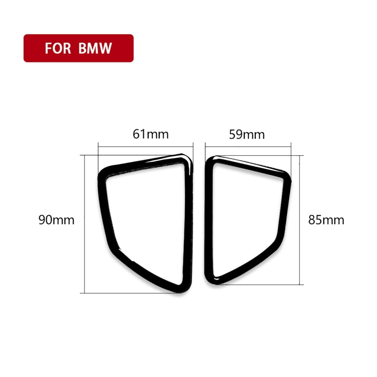 2pcs / Set Car Right Drive Dashboard Air Outlet Frame Decorative Sticker for BMW X5 E70 / X6 E71 2008-2013, Left and Right Drive Universal(Black) - In Car by buy2fix | Online Shopping UK | buy2fix