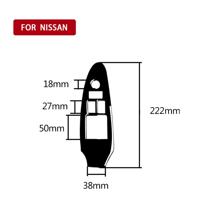 For Nissan 370Z Z34 2009- Car Driver Side Door Lift Panel with Hole Decorative Sticker, Right Drive - In Car by buy2fix | Online Shopping UK | buy2fix