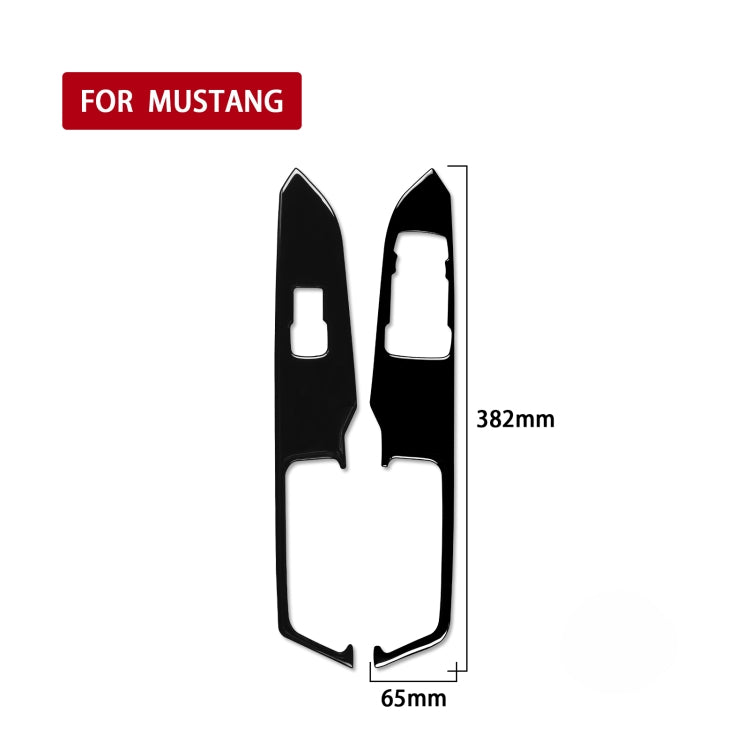 For Ford Mustang 2015-2020 Car Window Lift Decorative Sticker, Right Drive (Black) - In Car by buy2fix | Online Shopping UK | buy2fix