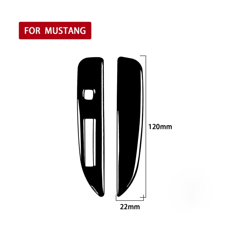 For Ford Mustang 2015-2020 Car Shifter Paddle Decorative Sticker, Left Drive (Black) - In Car by buy2fix | Online Shopping UK | buy2fix