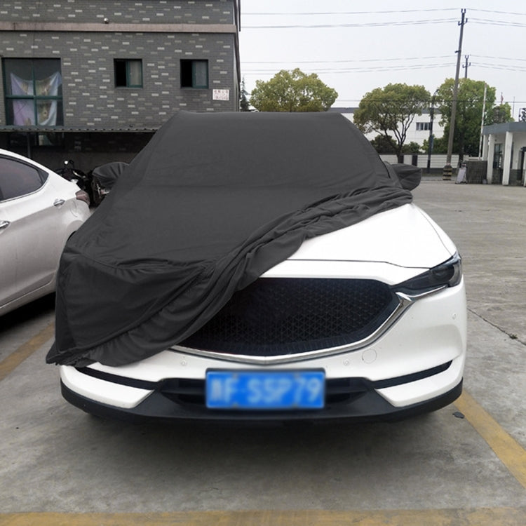 Anti-Dust Anti-UV Heat-insulating Elastic Force Cotton Car Cover for SUV, Size: XL, 5.05m~5.35m (Black) - PE Material by buy2fix | Online Shopping UK | buy2fix