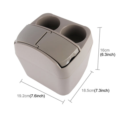 SHUNWEI SD-1605 Multifunction 3 in 1 Car Cup Holder Drink Bottle Can Garbage Can Portable Vehicle Trash Can Bin Rubbish Bin Organizer(Khaki) - Stowing Tidying by SHUNWEI | Online Shopping UK | buy2fix