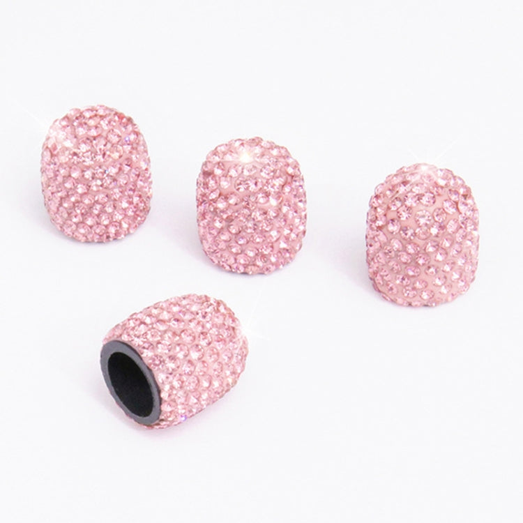 Car Crystal Tire Valve Cap Gas Cap Mouthpiece Cover (Pink) - In Car by buy2fix | Online Shopping UK | buy2fix