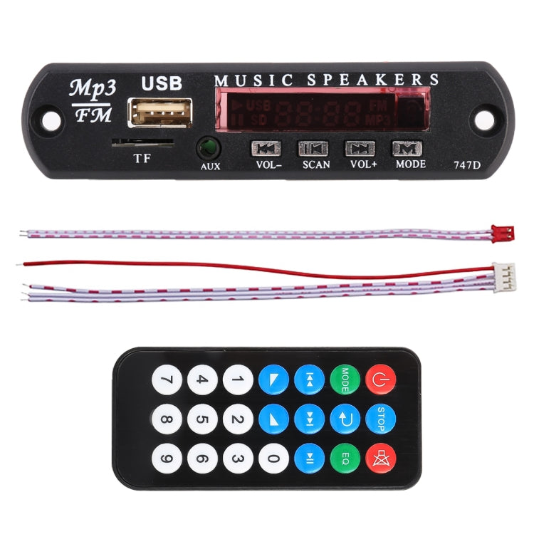 Car 12V Audio MP3 Player Decoder Board FM Radio TF USB 3.5 mm AUX, with Bluetooth and Recording - Car MP3 & MP4 & MP5 by buy2fix | Online Shopping UK | buy2fix