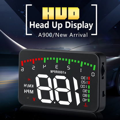 A900 OBD2 3.5 inch Vehicle-mounted Head Up Display Security System, Support Car Speed / Engine Revolving Speed Display / Water Temperature / Voltage / Driving Mileage - Head Up Display System by buy2fix | Online Shopping UK | buy2fix