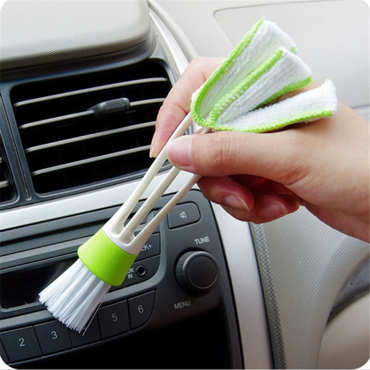 Clean Tool Dirt Duster Brush Dual Head for Car Air-Condition Vent Blind - Car washing supplies by buy2fix | Online Shopping UK | buy2fix