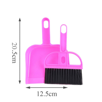Mini Desktop Car Keyboard Sweep Cleaning Brush Small Broom Dustpan Set(Magenta) - Car washing supplies by buy2fix | Online Shopping UK | buy2fix