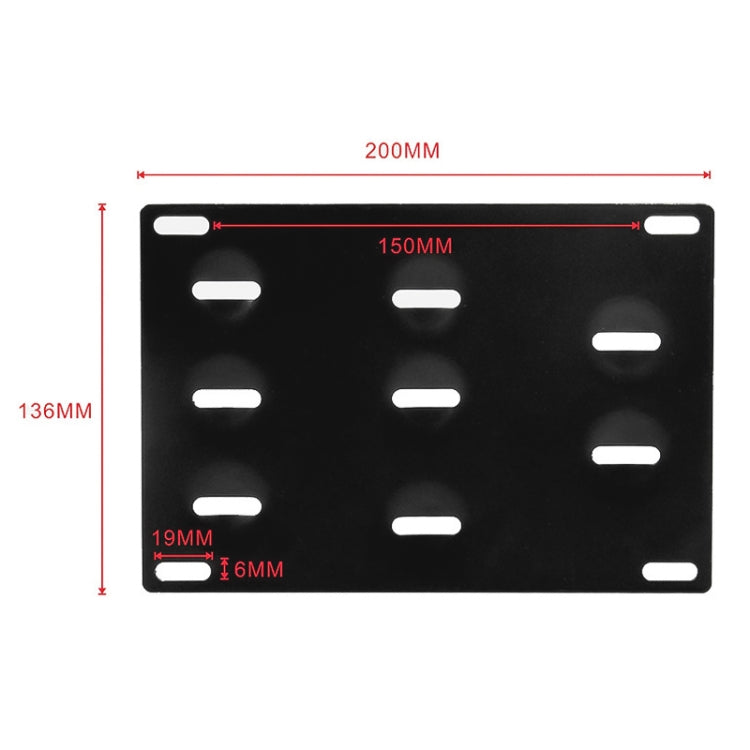 Car Front Bumper Tow Hook License Plate Mounting Bracket Holder for Mitsubishi Lancer-ex - License Plate Covers & Frames by buy2fix | Online Shopping UK | buy2fix