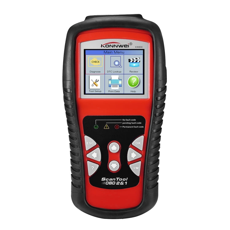 KONNWEI KW830 OBDII / CAN Car Auto Diagnostic Scan Tools  Auto Scan Adapter Scan Tool  Supports 8 Languages and 6 Protocols (Can Also Detect Battery and Voltage, Only Detect 12V Gasoline Car) - In Car by KONNWEI | Online Shopping UK | buy2fix