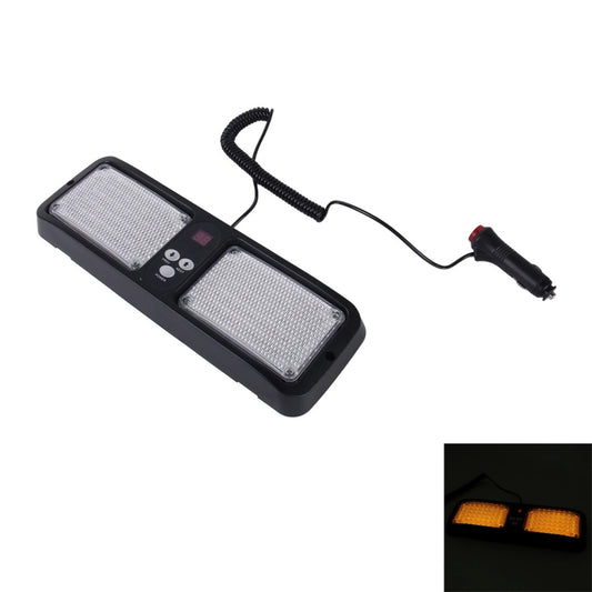 High qulaity DC 12V,9W LED Waterproof Car Sunshade Yellow Light Warning Lights Strobe Emergency Lights Flashing Light with 12 Kinds Flash Patterns - Warning Lights by buy2fix | Online Shopping UK | buy2fix