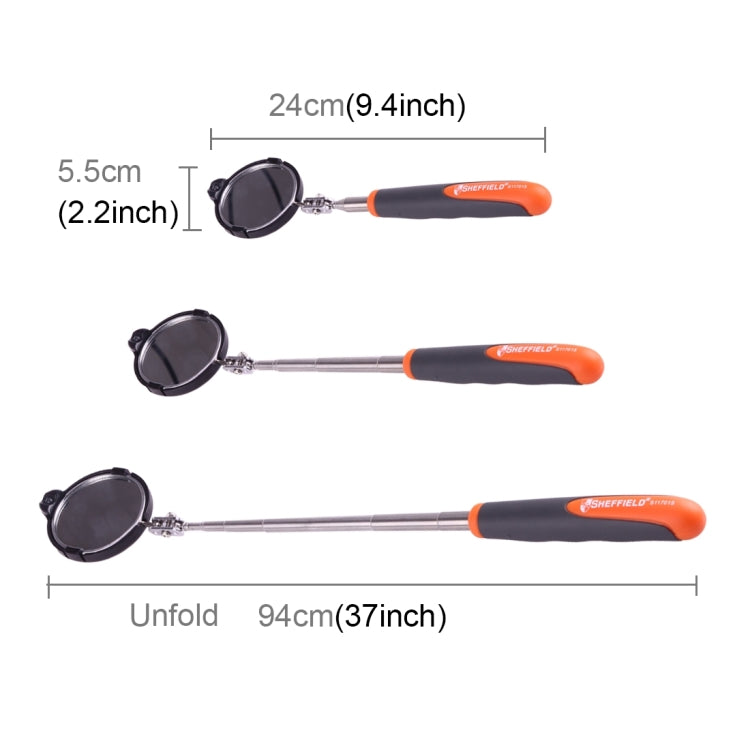 Retractable Vehicle Car Chassis Telescoping Inspection Mirror with 1 PCS 5mm LED Light, Mirror Diameter: 55mm, Max Expanding Length: 940mm - In Car by buy2fix | Online Shopping UK | buy2fix