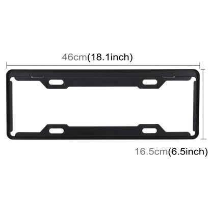 2 PCS Carbon Lead License Plate Frame Simple and Beautiful Car License Plate Frame Holder Universal License Plate Holder(Black) - License Plate Covers & Frames by buy2fix | Online Shopping UK | buy2fix