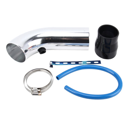 Universal  Air Intake Pipe Super Power Flow Air Intakes Short Cold Racing Aluminium Air Intake Pipe Hose with Cone Filter Kit System (Silver) - In Car by buy2fix | Online Shopping UK | buy2fix