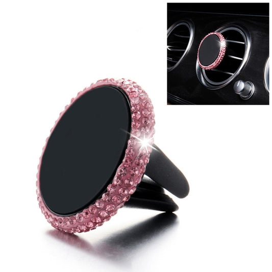 Car Diamond Magnetic Air Outlet Mobile Phone Holder(Pink) - Car Holders by buy2fix | Online Shopping UK | buy2fix