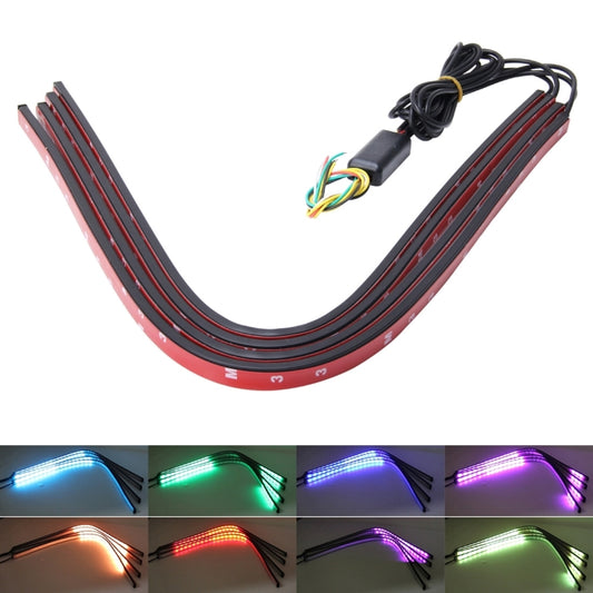 Flashing Lights 15W LED Car in The Network Lights One Drag Four Emblem Eyes Daytime Running Lights LED Universal Car Warning Strobe Flash light Car in The Network Decorative Knight Lights, Cable Length: 75cm - Running Lights by buy2fix | Online Shopping UK | buy2fix