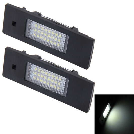 2 PCS License Plate Light with 24 SMD-3528 Lamps for BMW E87(White Light) - In Car by buy2fix | Online Shopping UK | buy2fix