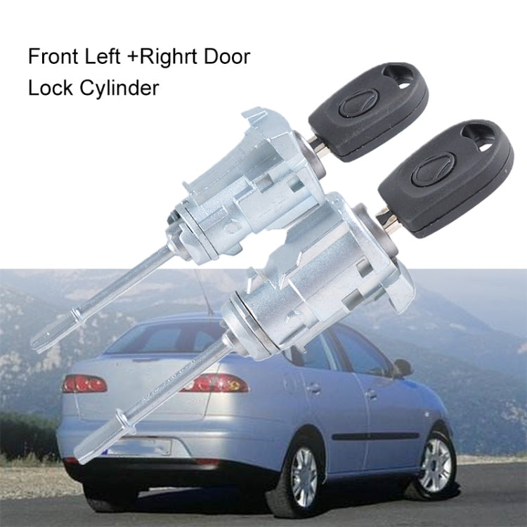 Car Left + Right Door Lock Barrel Cylinder 6L3837167B / 168B for Seat Cordoba Ibiza III - In Car by buy2fix | Online Shopping UK | buy2fix
