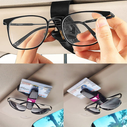 Vehicle Mounted Glasses Clip Car Eyeglass Bill Holder, Blister Package (Silver) - Sunglasses & Glasses Clips by buy2fix | Online Shopping UK | buy2fix