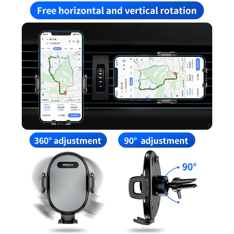 ROCK SPACE RAM0009 Suction Cup Retractable Rotating Mechanical Car Holder, Suitable for Phones within 66-102mm Width -  by ROCK | Online Shopping UK | buy2fix