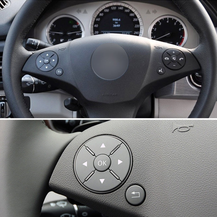 1 Pair Car Steering Wheel Switch Buttons Panel for Mercedes-Benz W204 2007-2014, Left Driving(Beige) - In Car by buy2fix | Online Shopping UK | buy2fix